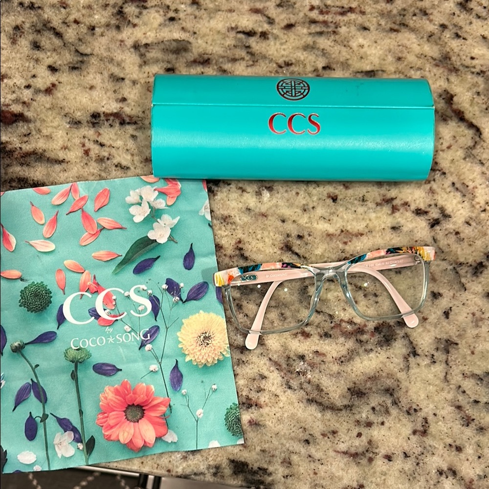 Coco Song Floral Eyeglasses with Case